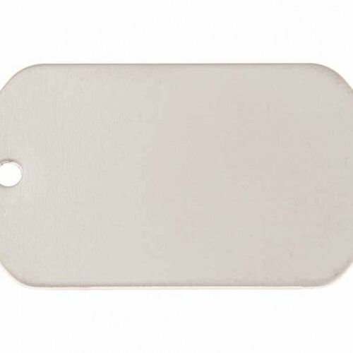 Military Tag Stainless Steel 50x29mm