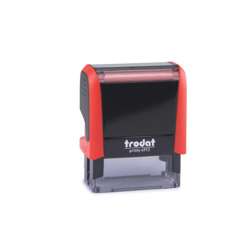 Trodat Self-Inking Printy 4912 Text Stamp 48X18mm Customizable with red casing