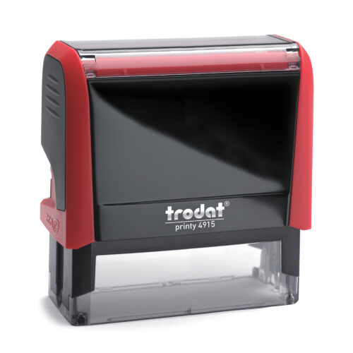 Trodat Self-Inking 4915 Printy Text Stamp 75 x 25mm Customizable – Red Casing