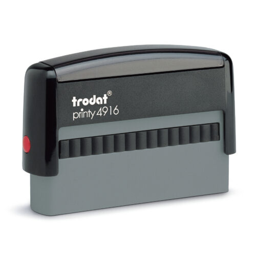 Trodat Self-Inking Printy Text Stamp 4916 70 x 10mm Customizable Black Casing