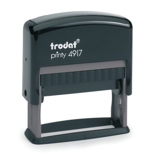 Trodat Self-Inking Printy Text Stamp 4917 50 x 10mm Customizable Black Casing