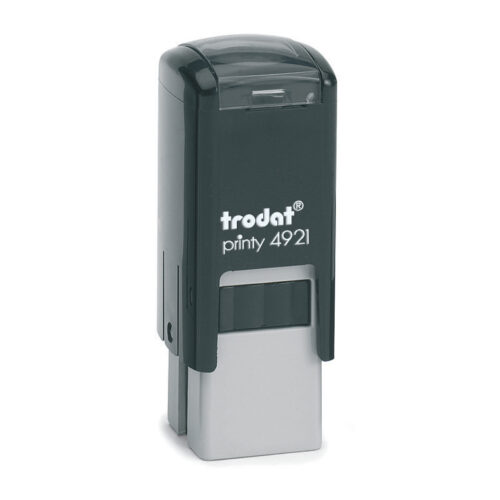 Trodat Self-Inking Printy 4921 Text Stamp 12 x 12mm Customizable Black Casing