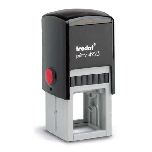 Trodat Self-Inking Printy 4923 Text Stamp 30 x 30mm Customizable Black Casing