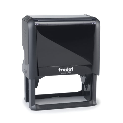 Trodat Self-Inking Printy Text Stamp 4926  Black 75 x 38mm Customizable Black Casing
