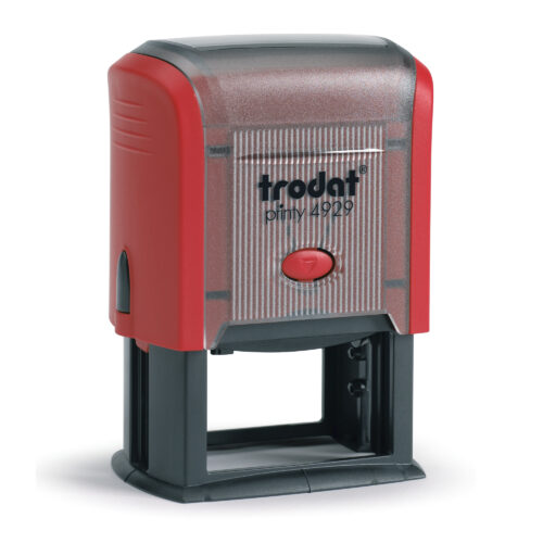 Trodat Self-Inking Printy 4929 Text Stamp 50 x 30mm Customizable Red Casing